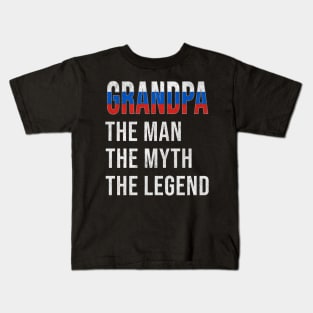 Grand Father Russian Grandpa The Man The Myth The Legend - Gift for Russian Dad With Roots From  Russia Kids T-Shirt